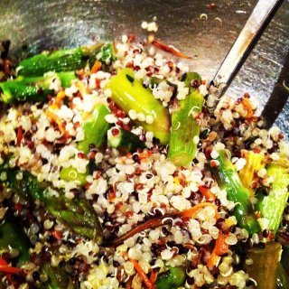 Spring Detox Roasted Asparagus Quinoa Salad