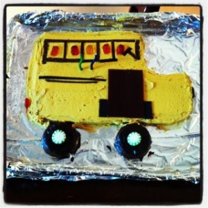 Wheels on Bus Bday Cake