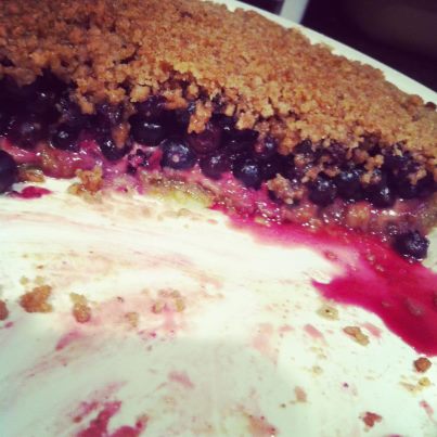 Fresh blueberry pie