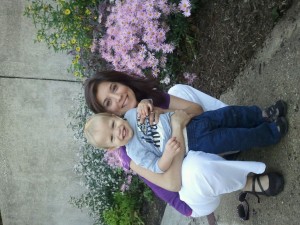 Luke and Mommy on bday