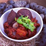Flavors of Fall Cooking Contest: Purple Potato, White Bean Chicken Con Carne Chili