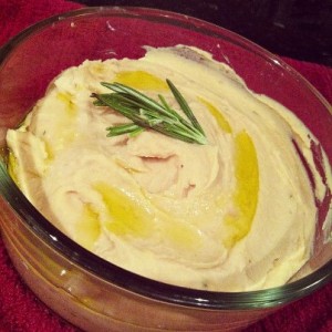 Creamy White Bean Rosemary Hummus