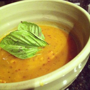butternut bacon and bean soup
