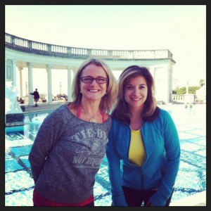 Kris and I at the Hearst outdoor pool where many celebs use to stay in the 1940's