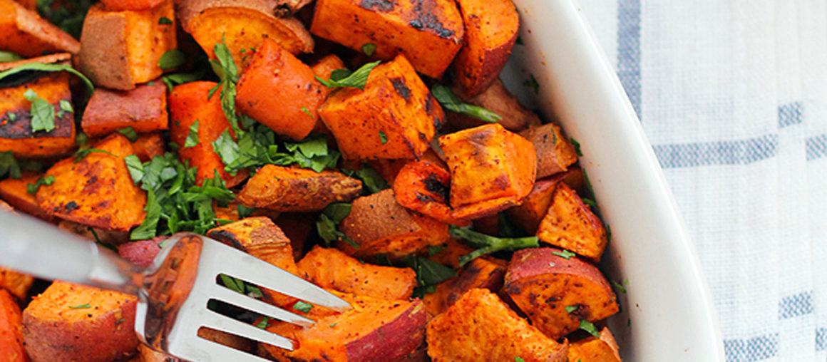 Citrus Glazed Roasted Sweet Potatoes with Caramelized Leeks